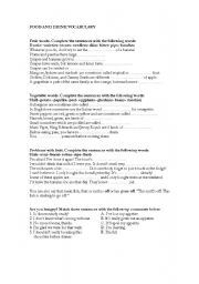 English Worksheet: Food and drink vocabulary