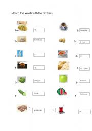 English worksheet: Foods and drinks