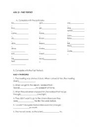 English worksheet: Past Perfect