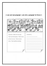 English worksheet: jobs-there is-are