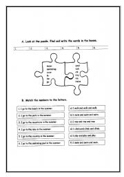 English worksheet: time-weather-