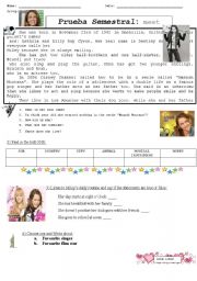 English Worksheet: Hannah Montana