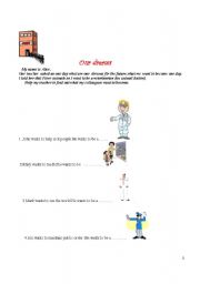 English worksheet: Our dreams