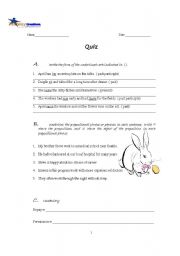 English worksheet: quiz