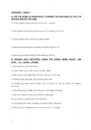 English Worksheet: worksheet