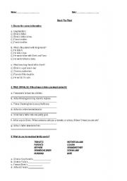 English worksheet: Shrek 3rd Worksheet