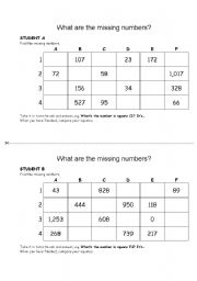 English Worksheet: Number Dictation