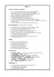 English Worksheet: Quiz 11-15
