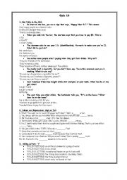 English Worksheet: Quiz 16-20