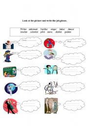 English Worksheet: job
