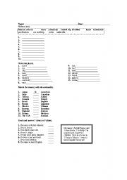 English worksheet: singular and plural nouns