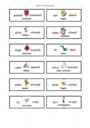 English Worksheet: Domino: present and past forms