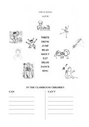 English Worksheet: CLASSROOM RULES