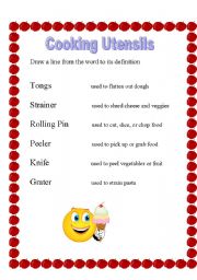English Worksheet: Cooking Utensils