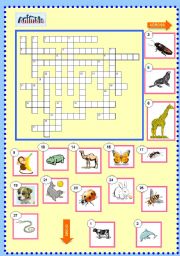 Animals Crosswords