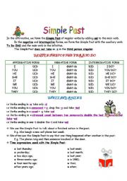 English Worksheet: Simple Past- spelling rules