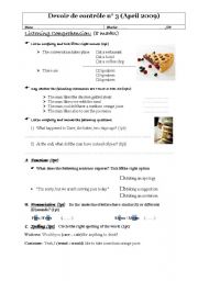 English Worksheet: listening comprehension 9th basic eeducation