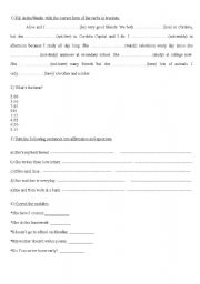 English Worksheet: SIMPLE PRESENT