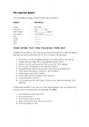 English Worksheet: Reported Speech