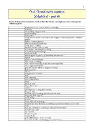 English Worksheet: Phrasal verbs 2 bat