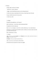 English Worksheet: dialogue modals verbs 
