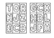 English Worksheet: ALPHABET BINGO