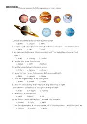 English Worksheet: Solar System (2)