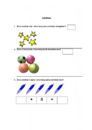 English worksheet: Addition