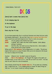 English Worksheet: ANIMAL IDIOMS PART 4 OF 4                 DOGS