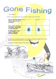 English worksheet: Gone Fishing