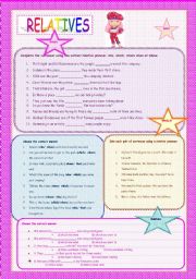 English Worksheet: RELATIVES