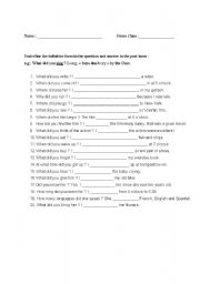 irregular verbs worksheet