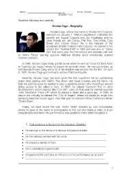 English Worksheet: biography nicolas cage test