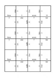 English worksheet: Numbers