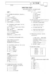 Written Test - 1st year elementary
