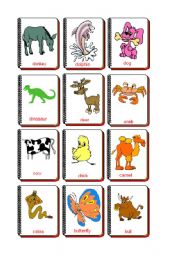 English Worksheet: Flashcards Animals 2