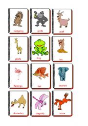 English Worksheet: Flashcards Animals 3