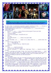 English Worksheet: Hellboy 2 Movie Activity - Simple Present, Simple Future and Simple Past