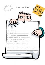 English Worksheet: Ice-breaker game