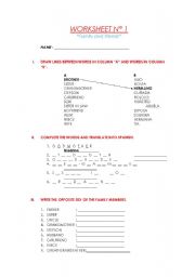 English worksheet: family and friends n1