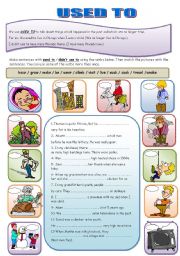 English Worksheet: used to