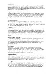 English Worksheet: London