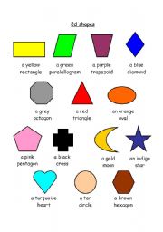 English Worksheet: shapes