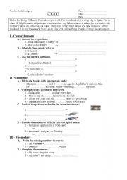 English worksheet: test