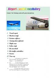 English Worksheet: Airport  vocabulary