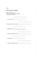 English worksheet: comparatives
