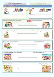 English Worksheet: Present simple and present continuous 2nd part