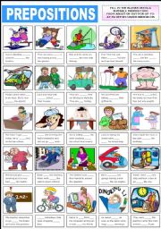 English Worksheet: PREPOSITIONS - FILL IN THE BLANKS