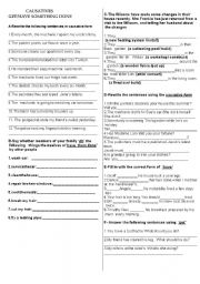 English Worksheet: causatve form