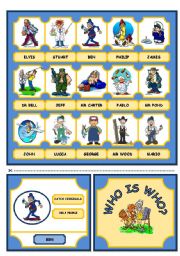 English Worksheet: WHO IS WHO? GAME (JOBS AND OCCUPATION) - PART 1